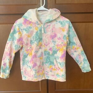 Cat & Jack Girl’s Hooded Zip Front Sweatshirt Jacket Size L 10/12 Plus